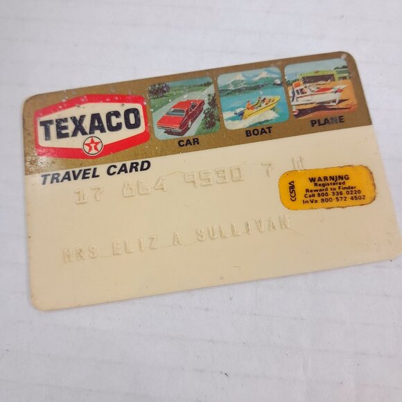 Other - Vintage Texaco Travel Card Oil Gas Car Boats Plane Illustrated Vehicles